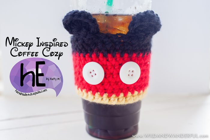 Mickey Mouse Coffee Cozy :: Free Crochet Pattern