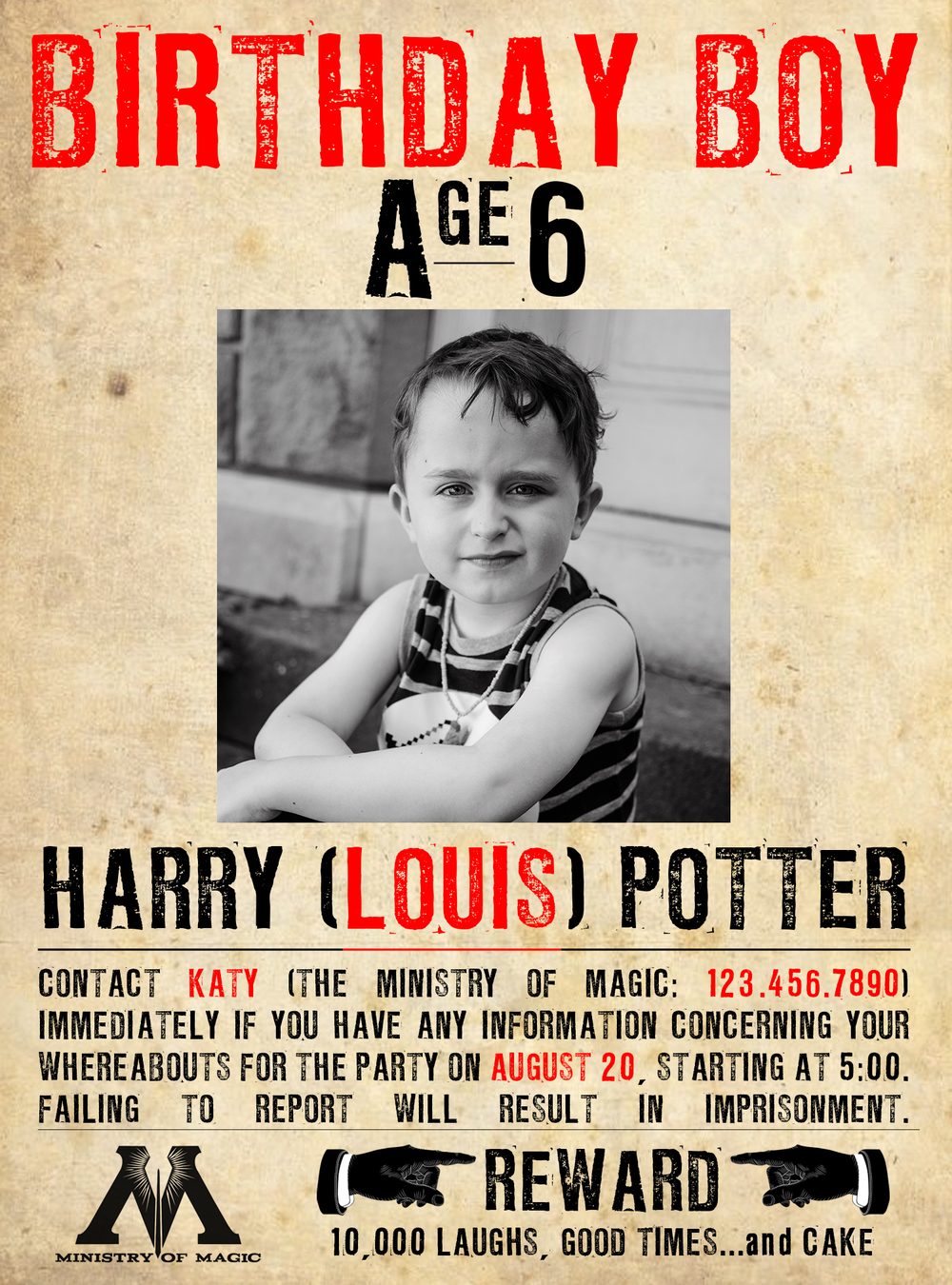 Happy Birthday, Harry [Louis] Potter!