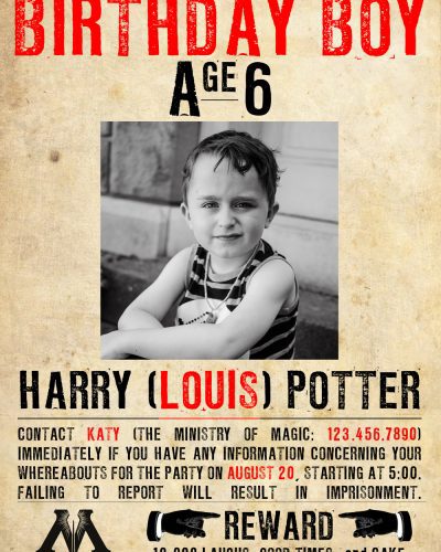 Happy Birthday, Harry [Louis] Potter!