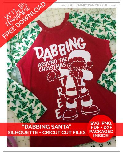 Dabbing Around the Christmas Tree :: Free Silhouette + Cricut Cut Files!