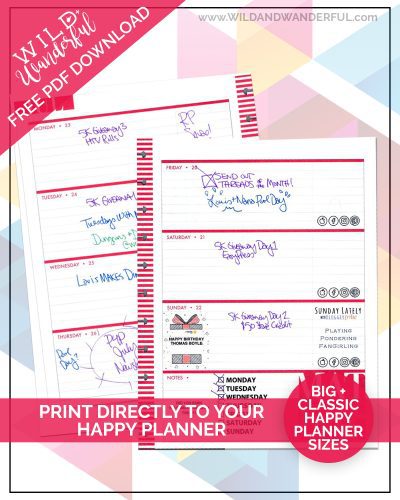 Print Directly on Your Happy Planner + FREE PDF Files!