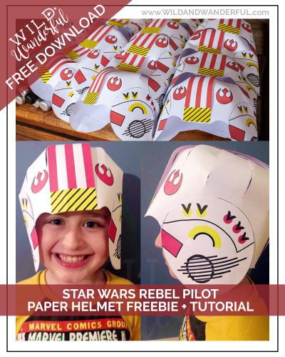 FREE Rebel Pilot Paper Helmet :: Star Wars Birthday Party