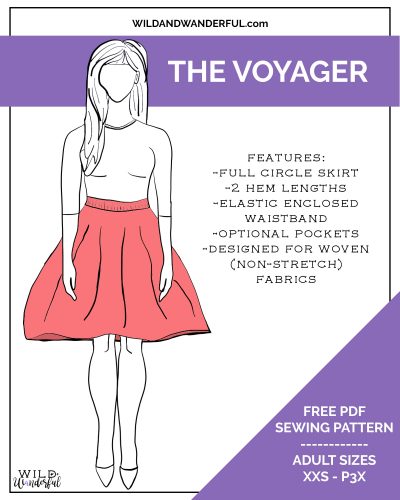 The Voyager Skirt | A New FREEBIE Circle Skirt Pattern, by Wild + Wanderful!