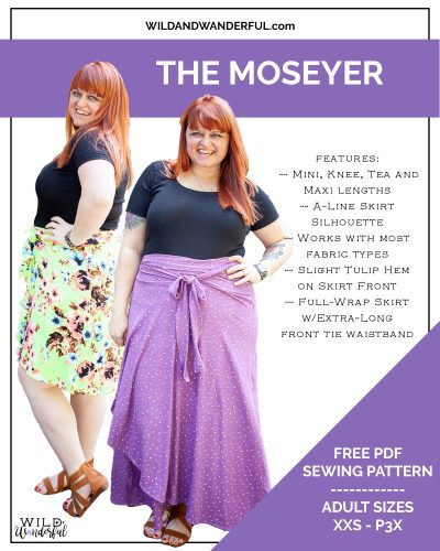 The Moseyer Skirt | A New FREEBIE Wrap Skirt Pattern, by Wild + Wanderful!