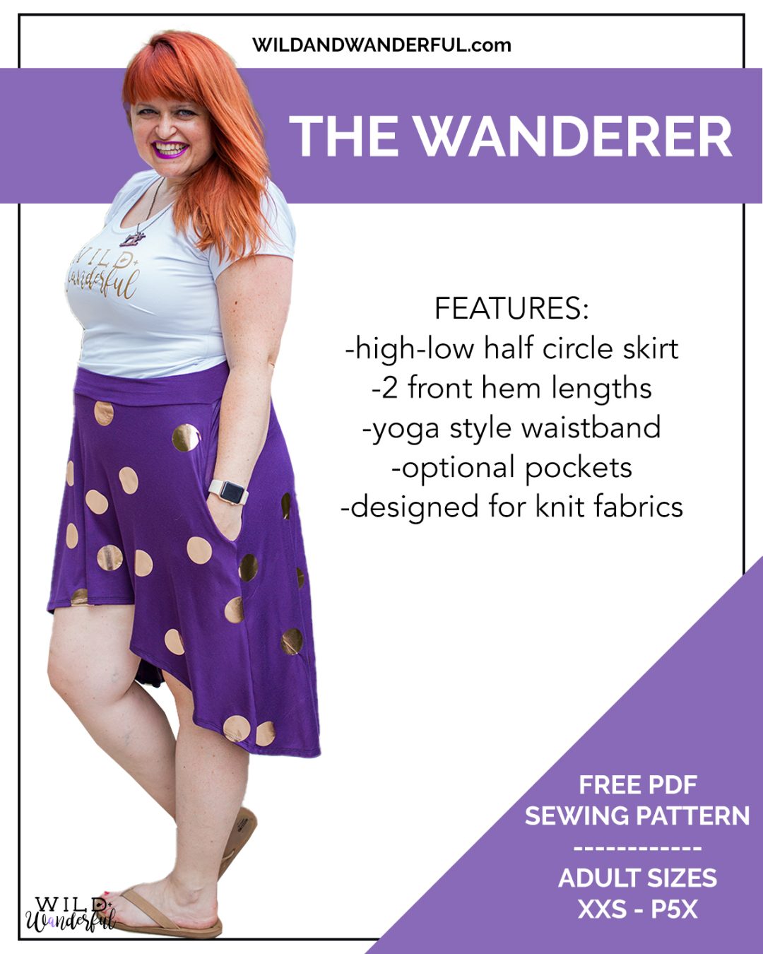 The Wanderer Skirt | A Free PDF Sewing Pattern from Wild+Wanderful!